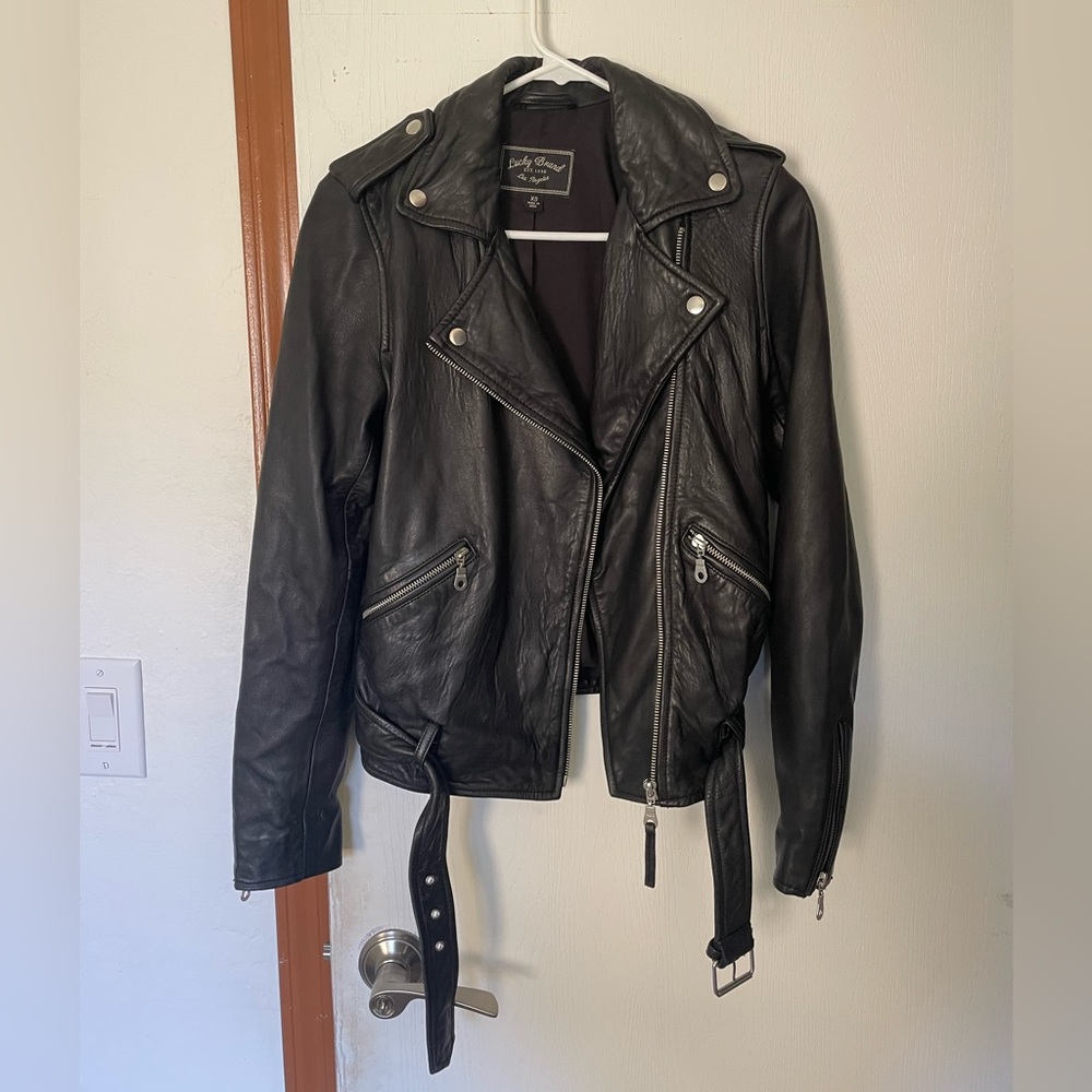 Lucky brand leather jacket XS